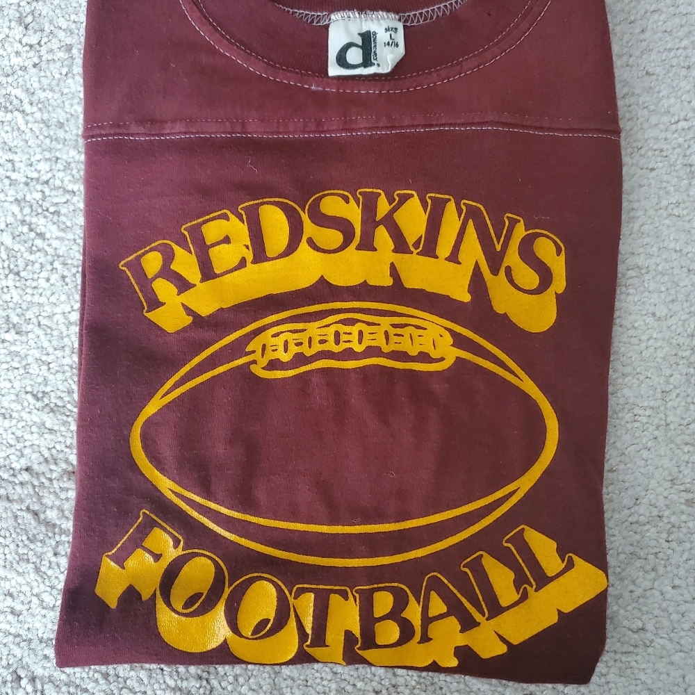 Vintage Redskins Football Ringer Tee Size L 14/16